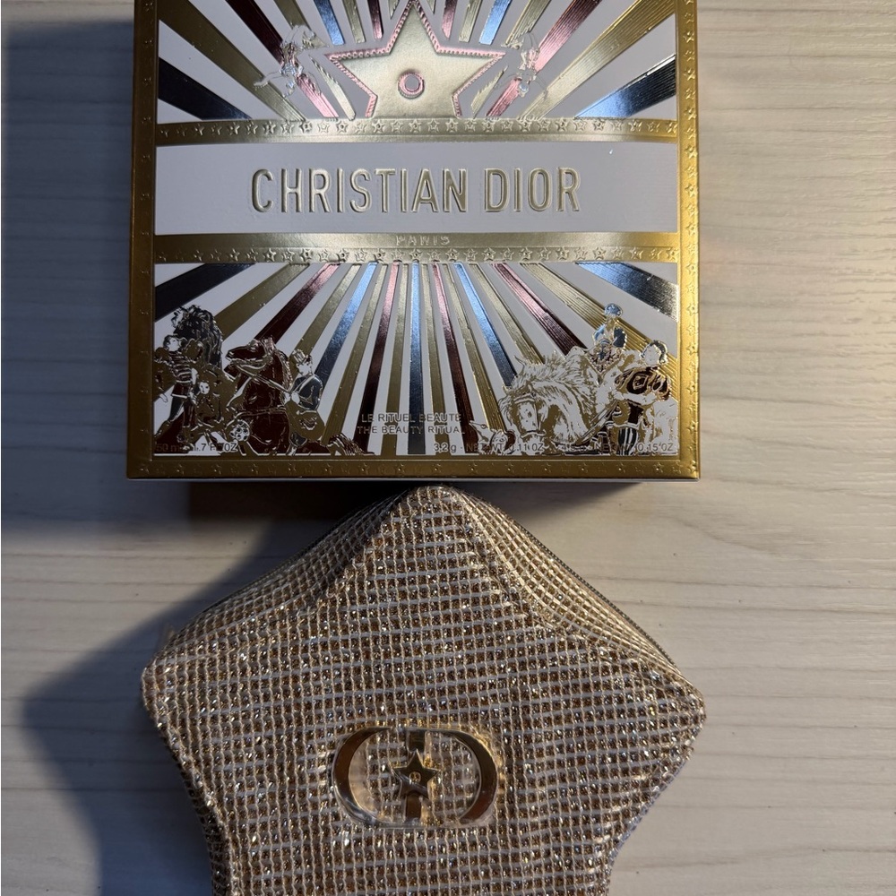 Dior Beauty GWP Gold Star-Shaped Pouch